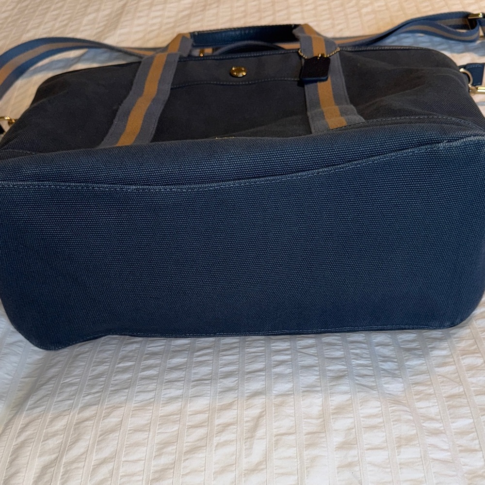 Coach Ellis Weekender Denim Blue Canvas Tote 🥰 - Picture 4 of 8